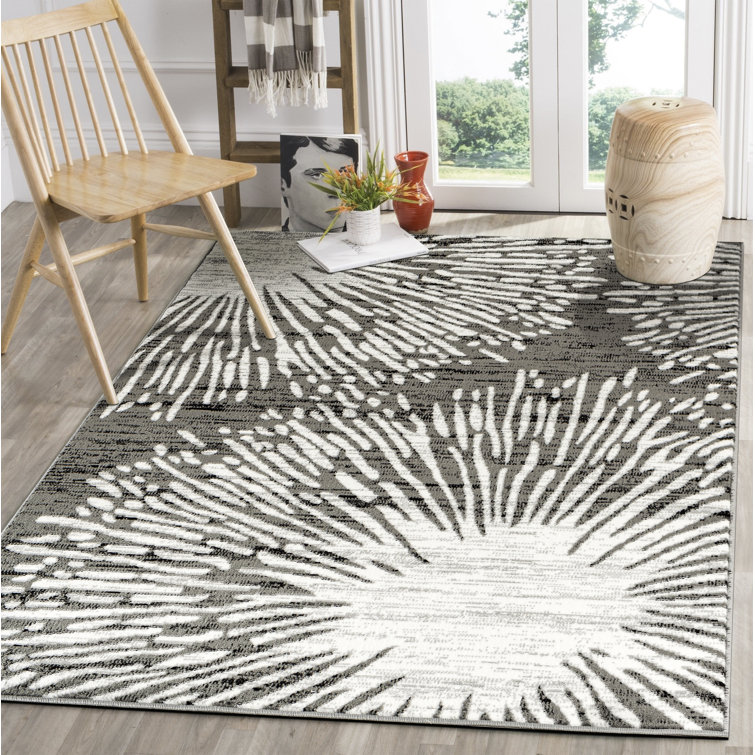 Latitude Run® Abigeal Abstract Gray Area Rug Wayfair
